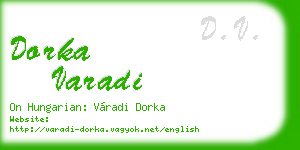 dorka varadi business card